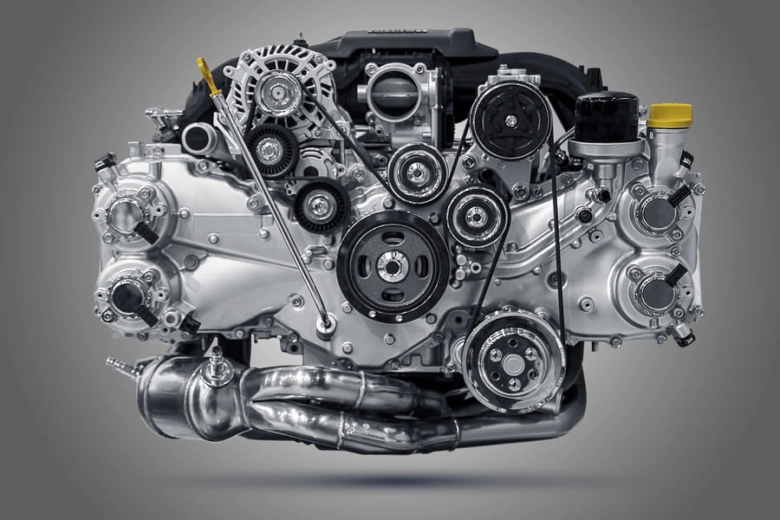 Car engine with timing belt system