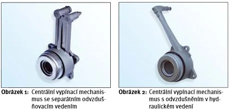 Dva typy spojky s odlišným odvzdušňovacím systémem.