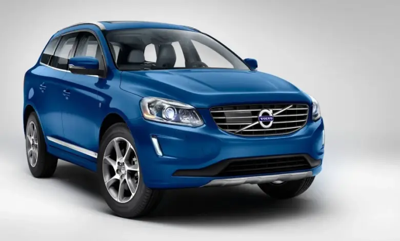 Modrý automobil Volvo, který slouží jako ilustrační obrázek pro článek o torzních tyčích.
