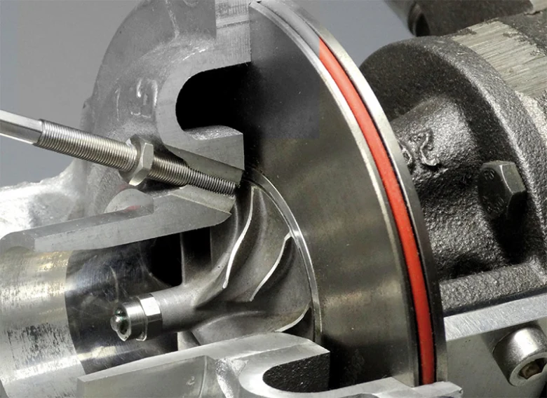Turbocharger internals cutaway