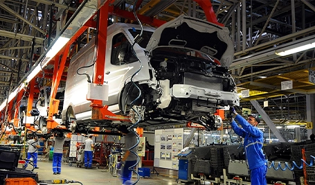 Car assembly line worker