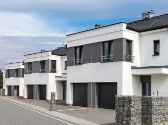 Modern townhouses with garages