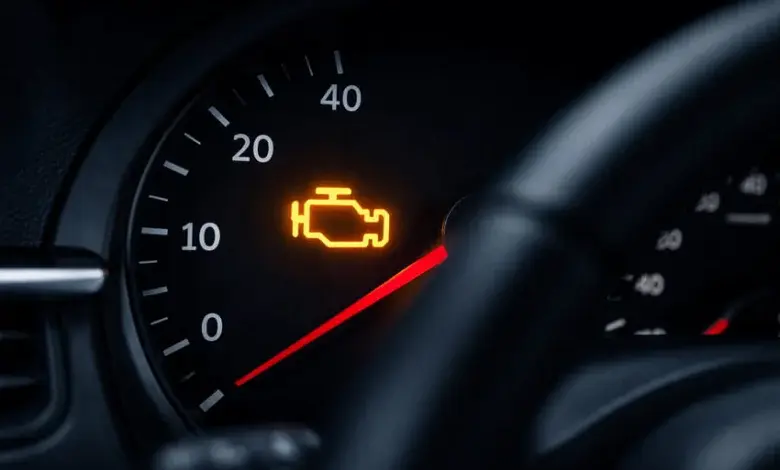 Car dashboard warning light