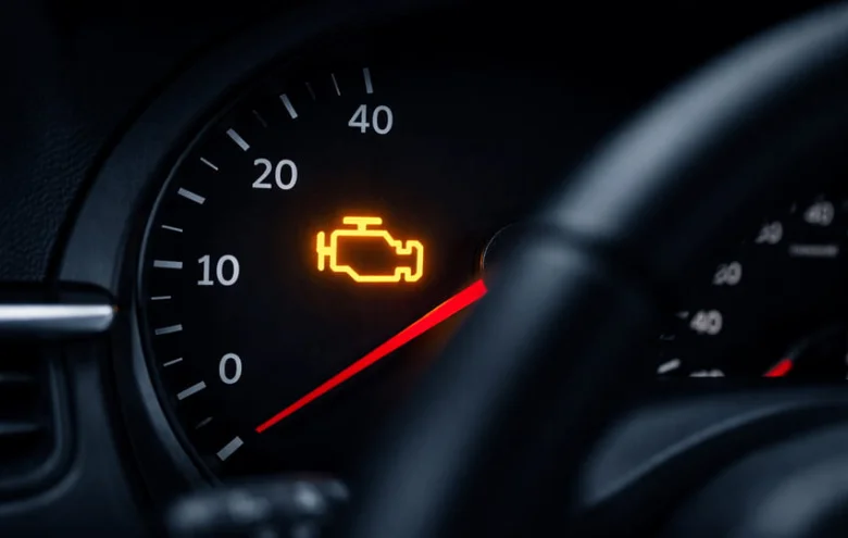 Car dashboard warning light